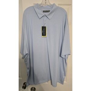 Roundtree And Yorke Performance Polo Blie Shirt Mens 4XB Golf NWT Big Man Tall